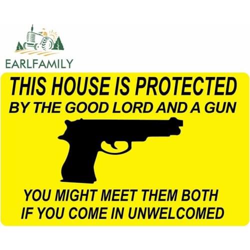 EARLFAMILY 13cm x 8.1cm For Warning Sign Vinyl Material Car Stickers Waterproof Decal Motorcycle Scratch-Proof For JDM SUV RV