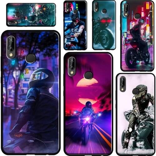 Neon Motorcycle Biker For Huawei Nova 5T Mate 20 Lite P Smart 2019 2021 Case For Huawei P30 P40 Lite P10 P20 Pro