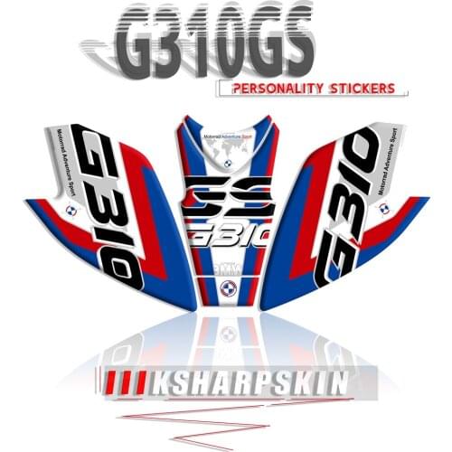 New motorcycle sticker 3D Gel accessories fish bone decoration decal protection fuel tank side sticker for G310GS 2018-2019