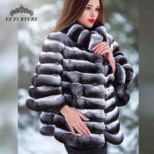 2021 New Winter Women Style Real Fur Coats Real Natural Rex Rabbit Fur Coat High Quality 100% Genuine Rex Rabbit Fur Outwear