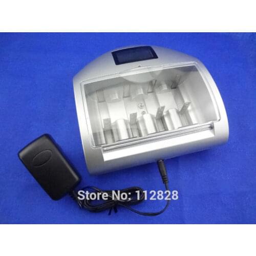 LCD professional Battery Charger for rechargeable battery AAA , AA , C, D, 9V battery, lithium, 18650, 18490, 17670, 17500,14500