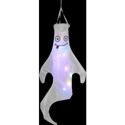 Easy Installation Durable Spooky Ghost Flag Hanging Ornament for Home