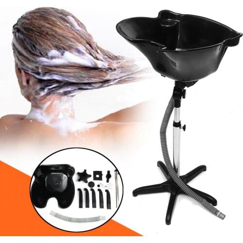 Height Adjustable Hair Washing Salon Basin Shampoo Bowl Sink Drain Hose Stand Holder Home Bathroom Fixture for Sick Elder