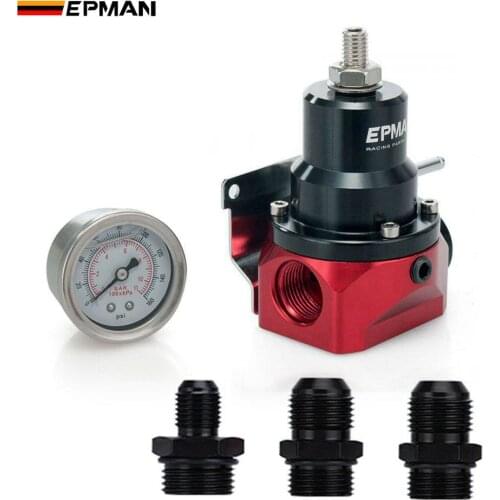 EPMAN Fuel Pressure Regulator with Gauge AN10 Feed & AN6 Return Line & AN10 End Cap EPFPR717