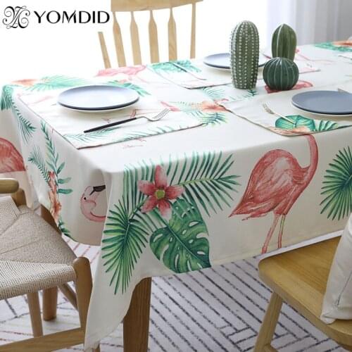 Nordic Table Cover Modern Flamingo Printed Decorative Table Cloth Rectangle Tablecloth Party Banquet Dining Home Table Cloths