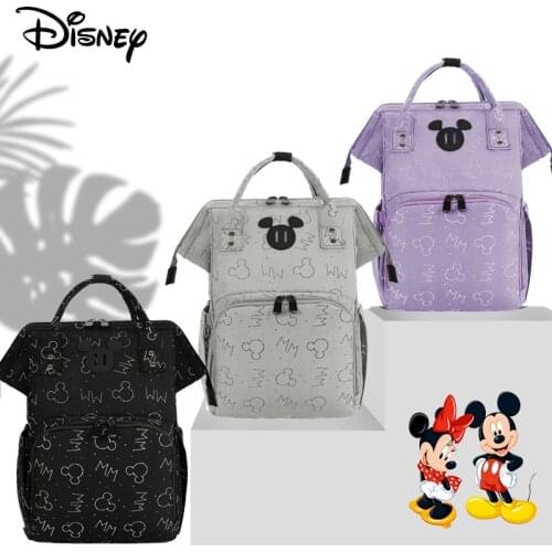 Disney Mickey USB Mommy Maternity Diaper Bags Large Capacity Baby Organizer Travel Baby Care Bag Fashion Mom Diaper Bag Backpack