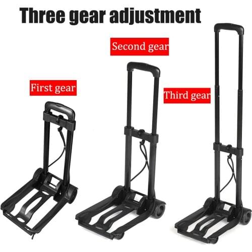 Heavy Duty Folding Foldable Hand Sack Truck Barrow Cart Wheel Trolley Folding Truck Travel Luggage Cart Schoolbags Shopping Cart