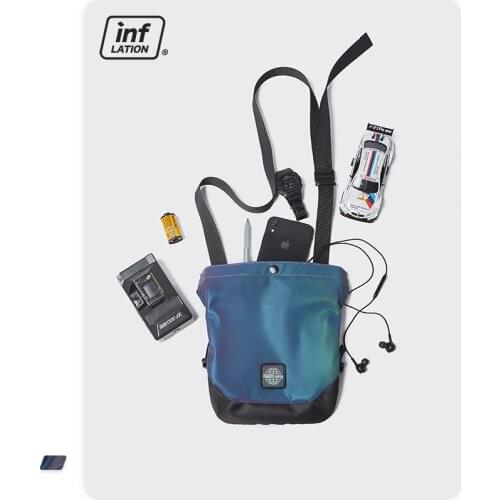 INFLATION Reflective Hip Hop Bum Bags Men 2021 Trendy Chest Bag Man Woman Streetwear Fanny Pack Men Cool Belt Crossbody Bag