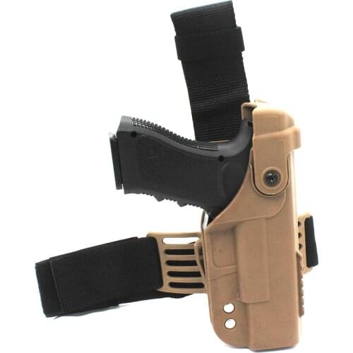 Tactical Glock Leg Holster Military Quick Release Right Drop Leg Thigh Pistol Gun Holster for Glock 17 18 19 21 22 23 26 31