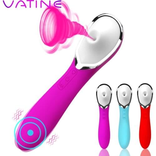 VATINE Nipple Sucking Vibrator Oral Sex Clitoris Stimulator Female Masturbator Vibrator Wand Sex Toys For Women