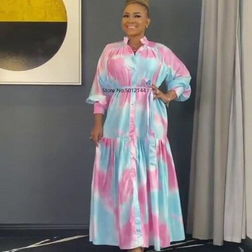 2021 Spring Autumn Long Sleeve African Clothing African Long Dresses For Women Fashion Africaine Robe Maxi Dress Africa Clothes