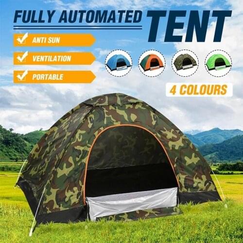 4 Colors Waterproof Foldable Tents Free Construction Automatic Quick Opening Outdoor Travelling Camping Tent Beach Sun Shelter