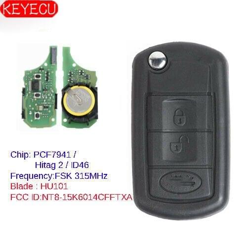 KEYECU Remote key Fob 315MHz Replacement for Land Rover LR3 Range Rover Sport 2005-2009