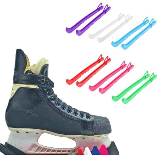 1 Pair 34.5cm Ice Hockey Skate Blade Guards Adjustable Strap Cover Accessories Multi Colors for Choose