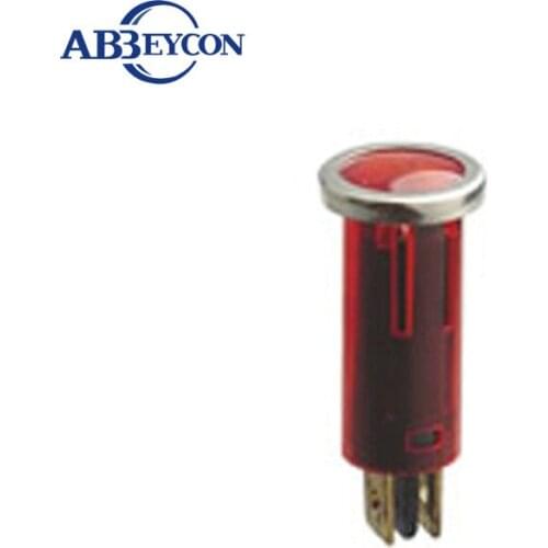 10mm Pilot Guiding Signal Lamp Panel 220V 12V indicator signal light 12.7mm dia indicator light 220V 110V 12V/24VDC