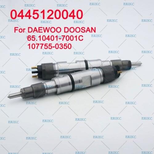 107755-0350 ERIKC Auto Car Parts Injector 0 445 120 040 Diesel Engine Injection 0445120040 for DAEWOO DOOSAN 65.10401-7001C
