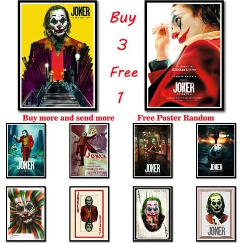 2019 classic movies Joker White Coated Paper Posters Wall Decor Painting for Living Room Home Decoration Frameless
