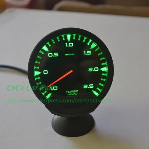 7 Colors Multi Gauges Car Meter Turbo Boost Meter 74mm