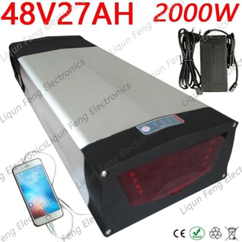 48V 2000W 1000W Ebike Battery Pack 48V 27AH Lithium Scooter Battery 48V 27AH 24AH 21AH Electric Bicycle Battery Use Samsung Cell