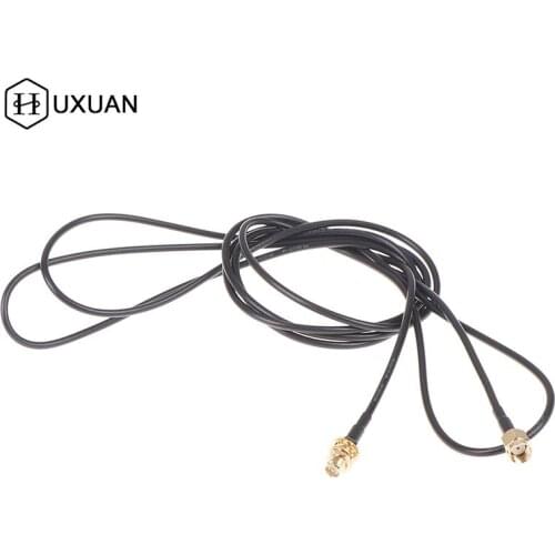 2m Black Wireless Antenna Extension Cables Antenna Extension Cable SMA Male To SMA Female RF Connector Adapter RG174