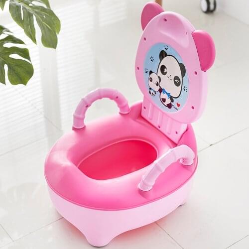 Baby Pot Kids Cartoon Panda Toilet Trainer Children Training Potty Toilet Seat Portable Travel Urinal Comfortable Backrest Pots
