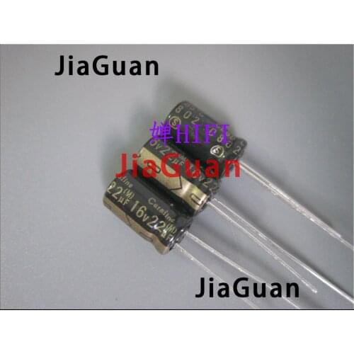 10pcs NEW ELNA ROA Cerafine 16V22UF 6.3X11MM audio electrolytic capacitor 22UF 16V Black gold 22uf/16v