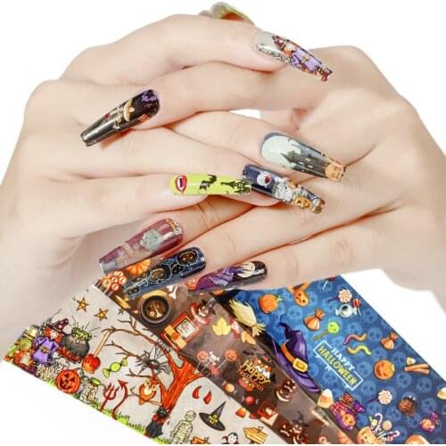 Nail Foils Marble Series Nail Art Transfer Sticker Paper Marble DIY Decoration Christmas decoration Halloween decoration