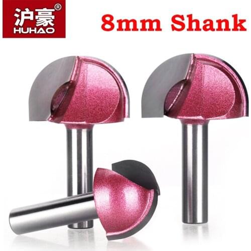 HUHAO 1pcs 8mm Shank round Router Bits for wood cove box bit Tungsten Carbide Woodworking endmill miiling cutter