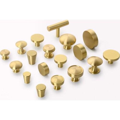 JD Brass Furniture Handles Copper Cabinet Knobs Wardrobe Dresser Drawer Knobs Kitchen Cupboard Chinese Style Door Handle Pulls