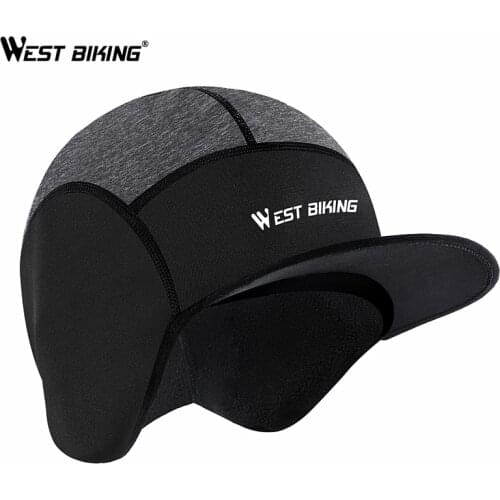 WEST BIKING Cycling Caps Winter Fleece Outdoor Sports MTB Bike Hats Snow Skull Caps Helmet Liner For Man & Woman Windproof Caps