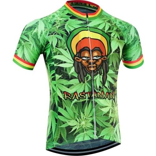 Rastaman Men Bicycle Cycling Kit Jersey MTB Short Sleeve Italian Cycling Clothes Sports Cycling Bicycle Clothes Bib Shorts
