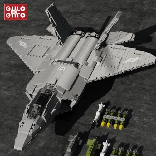 Military Series Aircraft Building Blocks F-22 Stealth Fighter F-35 F-18 J-15 Carrier Airplane Bricks Children Kids Toys Gifts