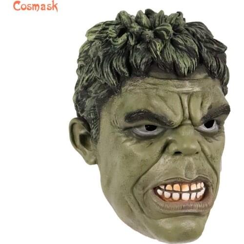 Cosmask Halloween Super Hero Hulk Adult Latex Mask Cosplay Costumes Masks Full Face Helmet For Halloween Party
