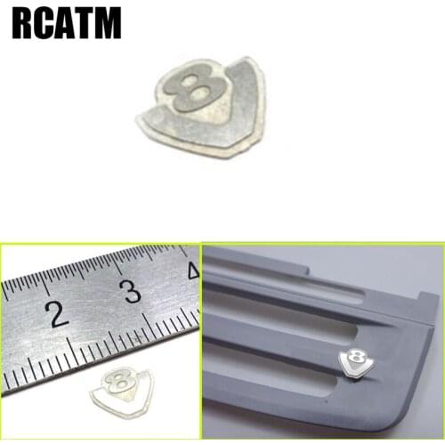 1:14 Scale Metal V8 LOGO DecorationFor 1/14 Tamiya RC Truck Trailer Tipper Scania DIY Parts