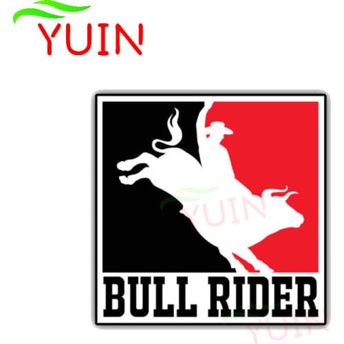 Cute Bull Rider PBR Rodeo Car Sticker Fashion Decoration Auto Accessories PVC Motorcycle Waterproof High Quality Decal 13*13cm