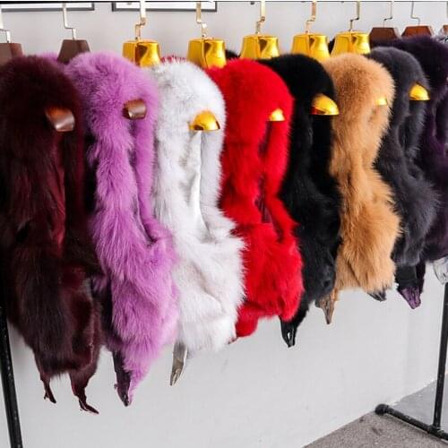 Fashion winter warm Sleeveless vest leather coat natural fox fur coat real fox fur jacket winter warm coat