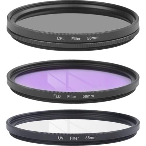 Batmax 49MM 55MM 58MM 67MM 77MM UV+CPL+FLD 3 in 1 Lens Filter Set with Bag for Cannon Nikon Sony Pentax Camera Lens