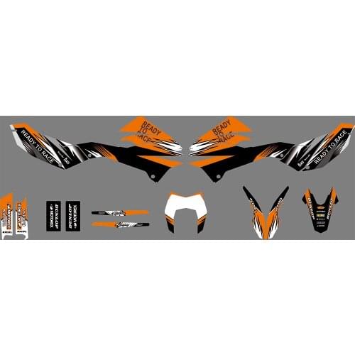 0999 Motorcycle Team Graphic & Backgrounds Decal Sticker Kits for KTM SMCR 690 2012 2013 2014 2015 2016 2017 2018