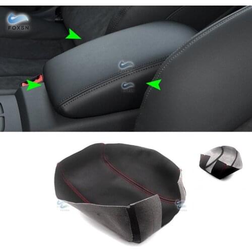 For Audi A3 2017 2018 Microfiber Leather Car Interior Center Control Armrest Box Cover Sticker Trim