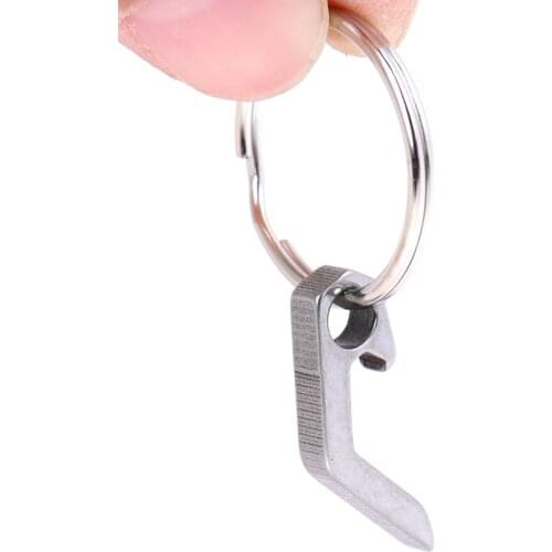 Stainless Steel Multifunctional Key Clasp Outdoor Gadget Titanium Alloy Creative Mini Bottle Opener Can Opener
