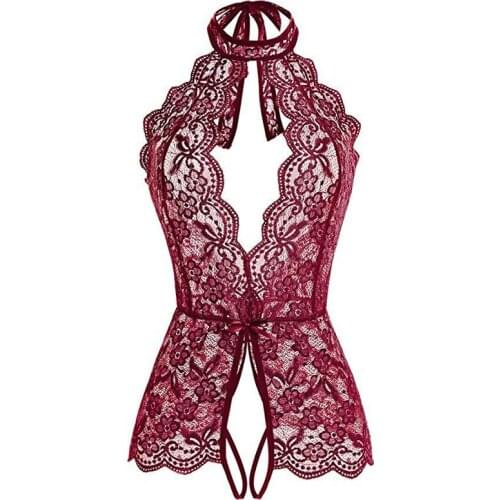 Hot Sale Women Sexy Lingerie Sleepwear Nightwear Body stocking Lace Teddy Dress Babydoll Underwear Sleevless Porno Costumes Sexy