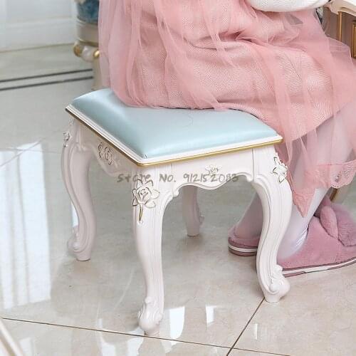 European style low stool coffee table stool household small stool simple sofa stool shoe changing stool bedroom makeup stool cha