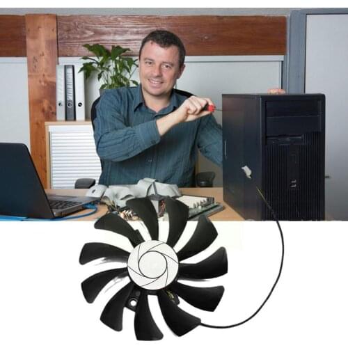 GPU Cooler Fan For MSI GTX 1050 GTX 1050Ti 2-Pin Header Graphic Card Cooling D4U6