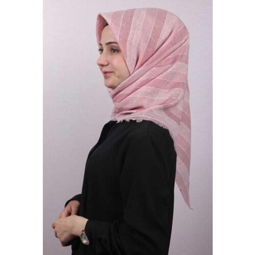 POLOİST PATTERNED AQUA COTTON SCARF-01-RENK-23