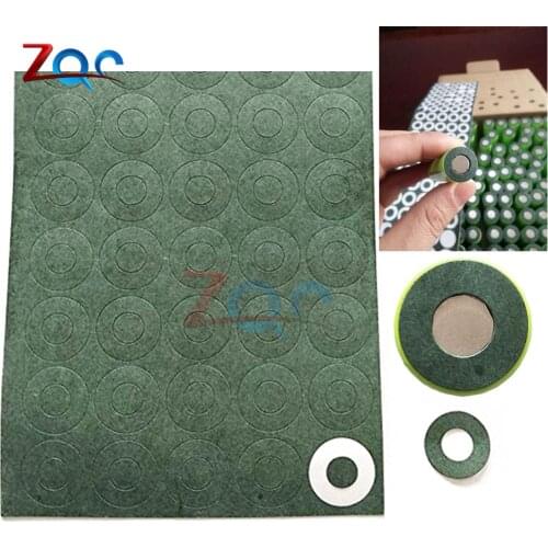 100pcs 1S 18650 Li-ion Battery Insulation Gasket Barley Paper Battery Pack Cell Insulating Glue Patch Electrode Insulated Pads
