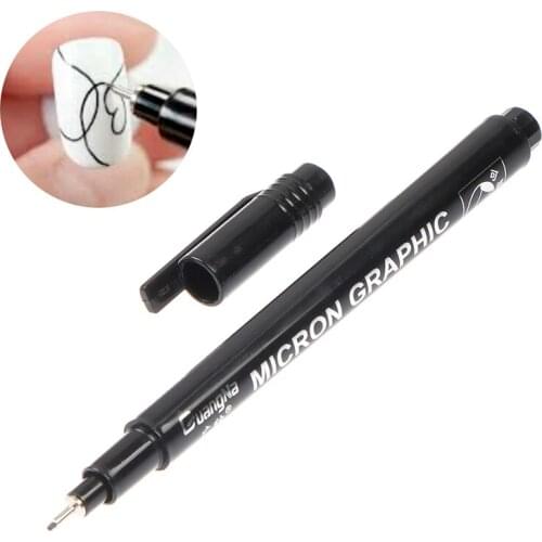 1PC Nail Art Graffiti Pen Waterproof Painting Drawing Liner Brush DIY Flower Pattern Fine Details Manicure Tools