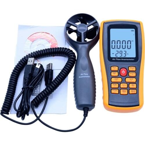 Digital Handheld Wind Speed Anemometer Wind Flow Speed Meter Air Velocity Temperature Air quantity Measuring GM8902
