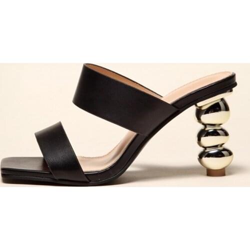 High Heels Sandals Women 2021 Luxury Brand Summer Sexy Square Head Fashion Gourd Stiletto Slippers Woman Shoes Free Shipping