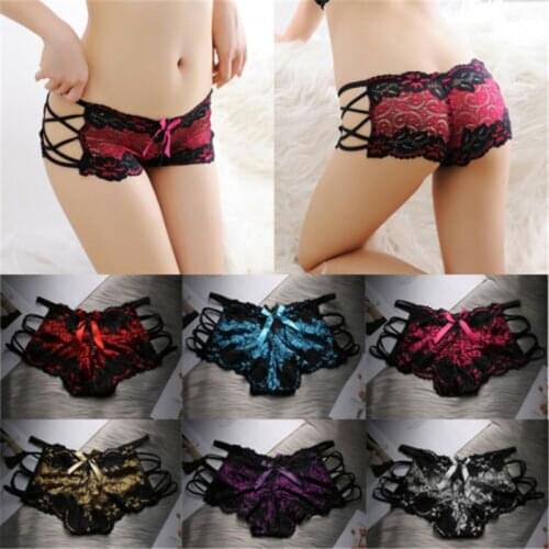 Sexy Women Lace Briefs Intimates Hollow Out Underwear Lingerie Knickers Thongs G-String