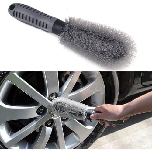 Wheel Brush Gray Car Styling Wash Soft Rubber Grip Brush Car Cleaning Supplies Car Wash Brush Sponges Accessories